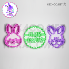 Cortante para galletitas pascuas Packx3