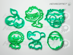 Cortante para galletitas Plantas vs zombies Packx6