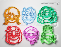 Cortante para galletitas Disney princesas packx6
