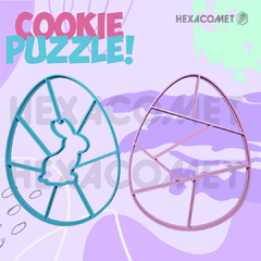 Cortantes para galletitas rompecabezas pascua 15cm packx2
