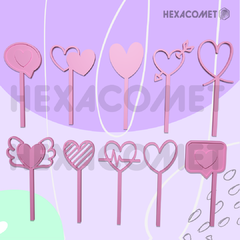pinches para cupcakes decoracion san valentin pack10