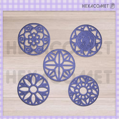 Sellos para galletitas porcelana ceramica mandala packx5 2