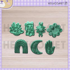Sellos para porcelana ceramica galletitas magia packx7