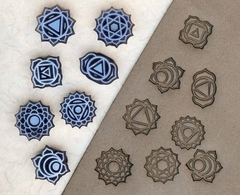 Sellos para galletitas porcelana ceramica mandalas packx7