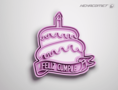 Cortante para galletitas estrella feliz cumple 3