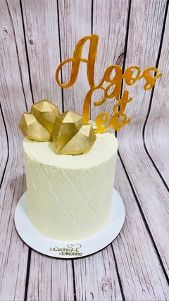 Caketopper para tortas Casamiento Nombre Personalizado 15cm