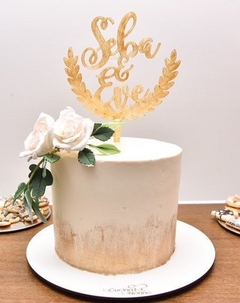 Caketopper para tortas Casamiento Nombres personalizados 15cm