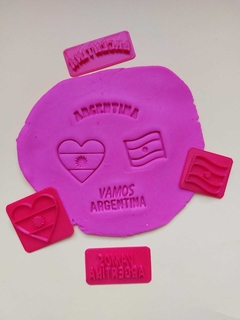 Sellos ceramica porcelana galletitas masas packx15 Futbol Mundial - Hexacomet Cortantes