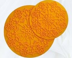 Sellos para galletitas porcelana ceramica mandala 8