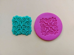 Sellos para galletitas porcelana ceramica mandala 9