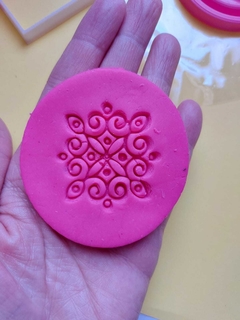 Sellos para galletitas porcelana ceramica mandala 12