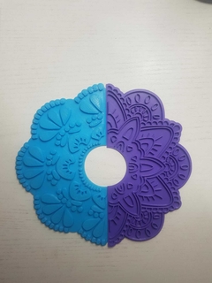 Sellos para galletitas porcelana ceramica mandala packx2 15cm