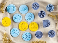 Sellos para galletitas porcelana ceramica arcilla magia esotericos Packx9