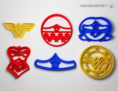 Cortante para galletitas Woder Woman superheroes packx6