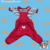 Jardineira com blusa vermelho - comprar online