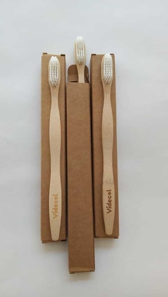 Cepillo de dientes de bambú - combo x 3 unds - tienda online