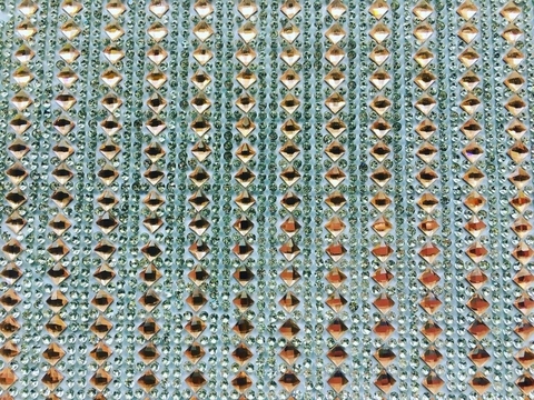 Manta Balão - Rose com Prata 4x4mm 24x40cm