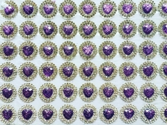 Manta Coração Glitter - Roxo 24x40cm