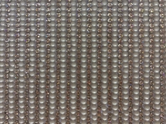 Manta Mini Perola 3mm Branco C/ Strass Prata 24x40cm