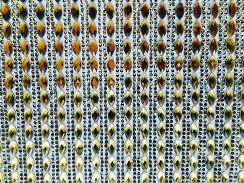 Manta Navete - Ouro Com Strass Ouro 24x40cm