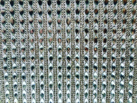 Manta Navete - Prata Com Strass Cristal 24x40cm