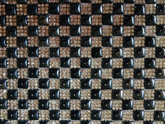 Manta Quadrada Resinada Onix com Prata 24x40cm