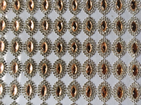 Manta Navete - Rose Com Strass Cristal V1  24x40cm