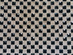 Manta - Quadrada Preto c/ Prata 6x6 - 24x40cm