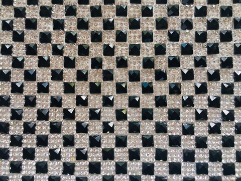 Manta - Quadrada Preto c/ Prata 6x6 - 24x40cm