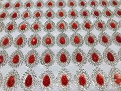 Manta Gota Glitter Vermelho - 24x40cm