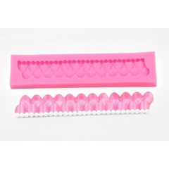 Molde de Silicone Arabesco Cordão de Babados e Pérolas para Confeitaria e Biscuit na internet