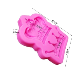 Molde de Silicone Coroas Rei e Rainha para Biscuit e Confeitaria - lojacanaldaconfeitaria.com.br