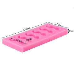 Molde de Silicone Bigodes para Biscuit e Confeitaria - lojacanaldaconfeitaria.com.br
