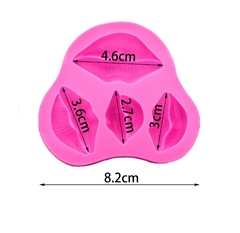 Molde de Silicone Bocas para Biscuit e Confeitaria - lojacanaldaconfeitaria.com.br