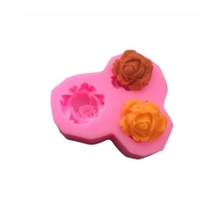 Molde de Silicone Botão de Rosas para Biscuit e Confeitaria