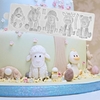 Molde de Silicone Animais da Fazenda 2D para Biscuit e Confeitaria