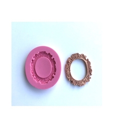 Molde de Silicone Moldura Oval Média para Confeitaria e Biscuit - lojacanaldaconfeitaria.com.br
