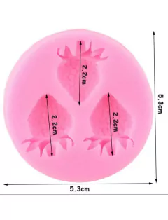 Molde de Silicone Morangos para Biscuit e Confeitaria - loja online