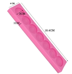 Molde de Silicone Cordão Perolas e Botões para Confeitaria e Biscuit - lojacanaldaconfeitaria.com.br
