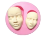 Molde de Silicone Rostos para Biscuit e Confeitaria