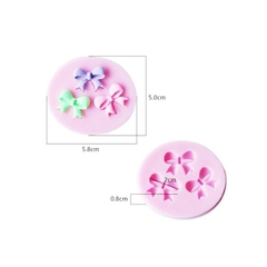 Molde de Silicone 3 Laçinhos para Biscuit e Confeitaria - lojacanaldaconfeitaria.com.br