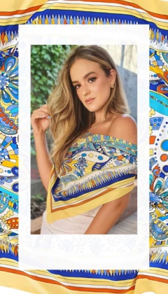 Lenço Estampa Yellow - comprar online