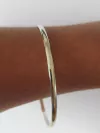 PULSERA ESCLAVA 3MM ACERO BLANCO