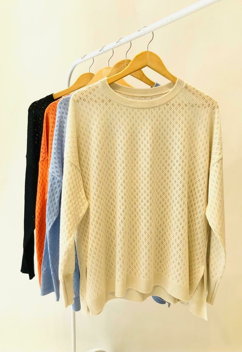 LESW03 - SWEATER CALADO FLORES