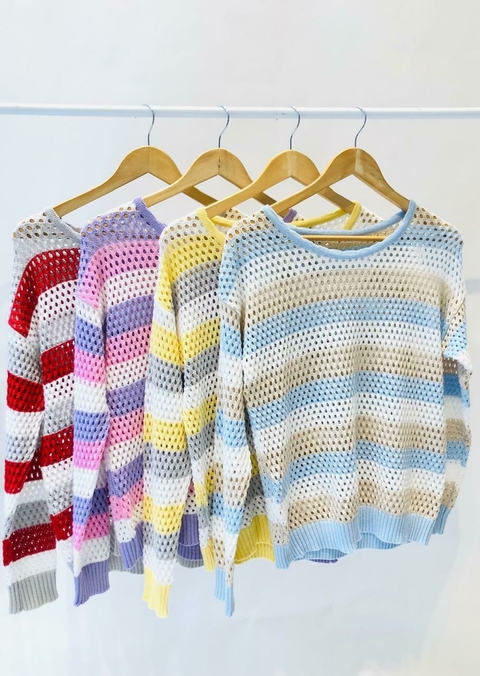 JGSW01 - SWEATER CALADO RAYADO