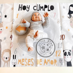 Manta cumple mes - LITTLE STAR BABIES  & KIDS