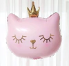Globo Gatito c/corona Rosa