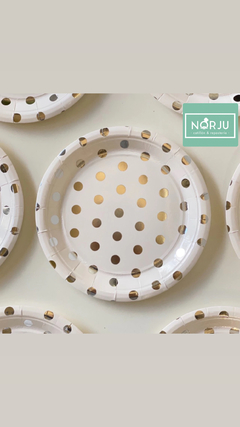 PLATOS LUNARES PLATEADOS X 10
