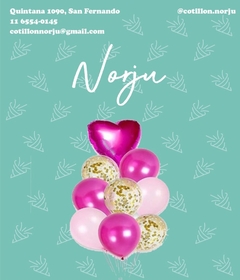 SET DE GLOBOS CONFETTI ROSA - comprar online
