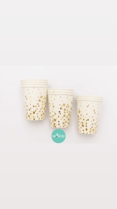 VASOS ESTRELLITAS DORADO/ PLATEADO